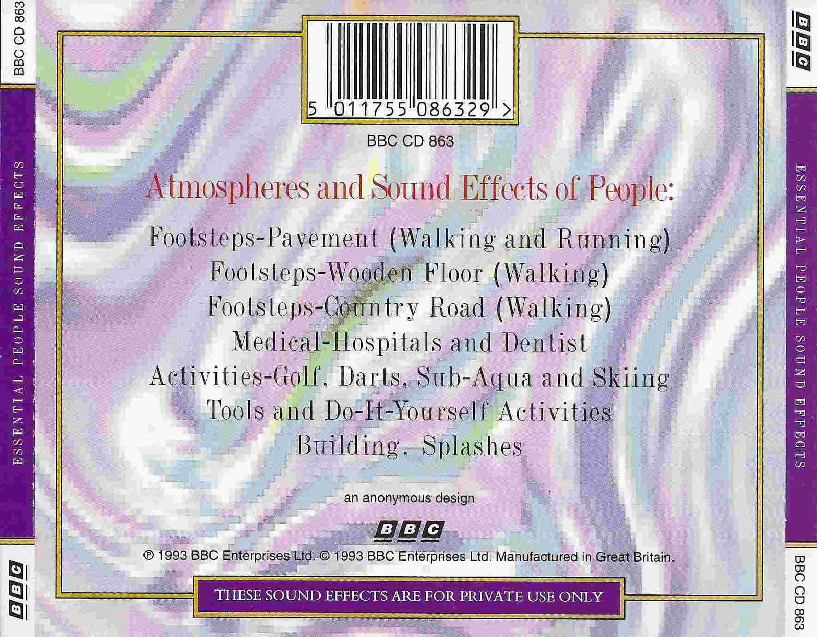 Back cover of BBCCD863